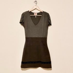 Gray Structured mini dress